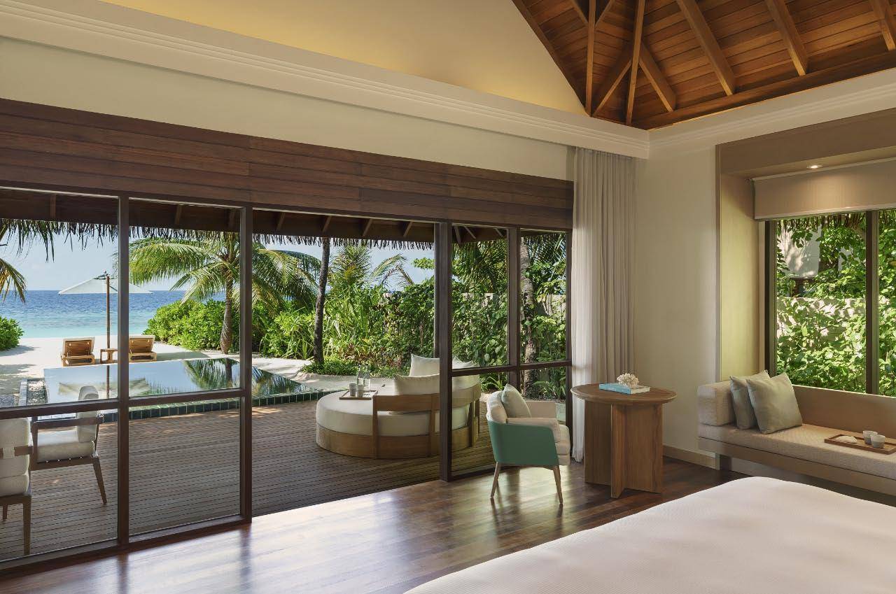 Deluxe Beach Bungalow with Pool, wohnen,  Huvafen Fushi Maldives